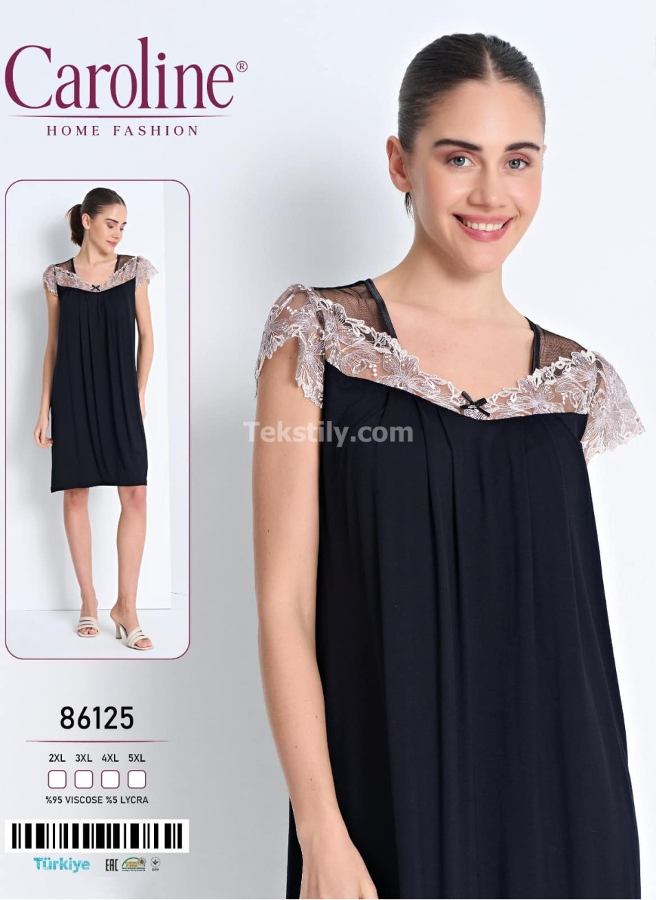 Женская Ночная Сорочка Caroline (2XL+3XL+4XL+5XL)