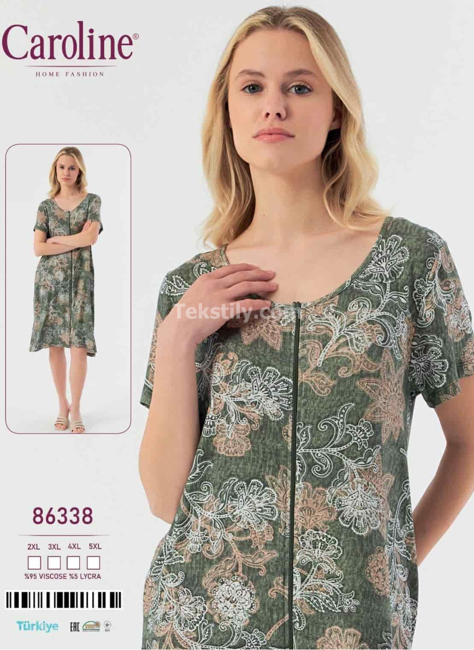 Женский домашний халат Caroline (2XL+3XL+4XL+5XL)