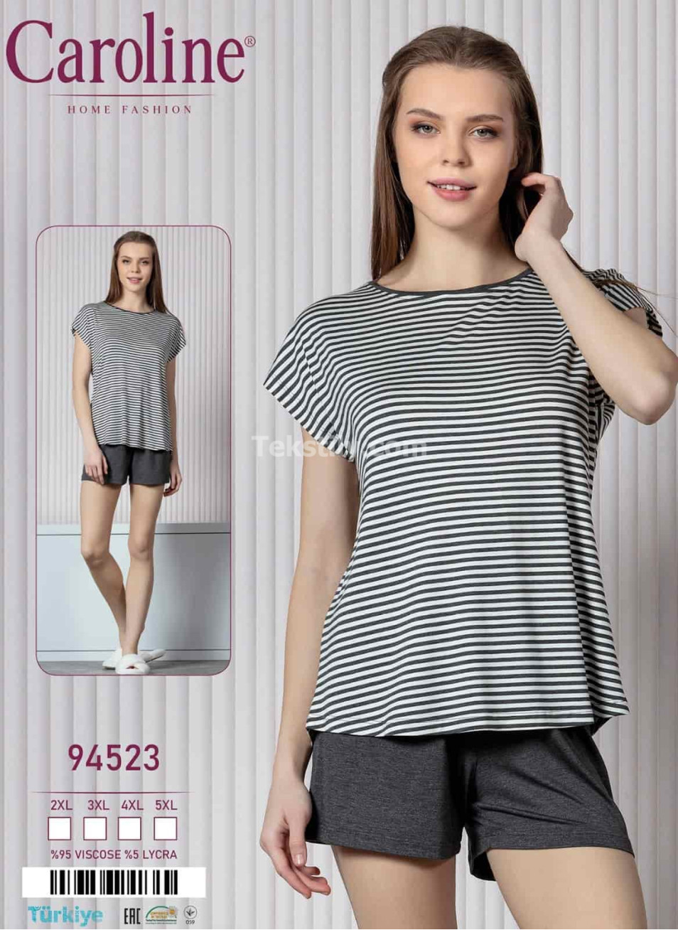 Женский Комплект с Шортами Caroline (2XL+3XL+4XL+5XL)