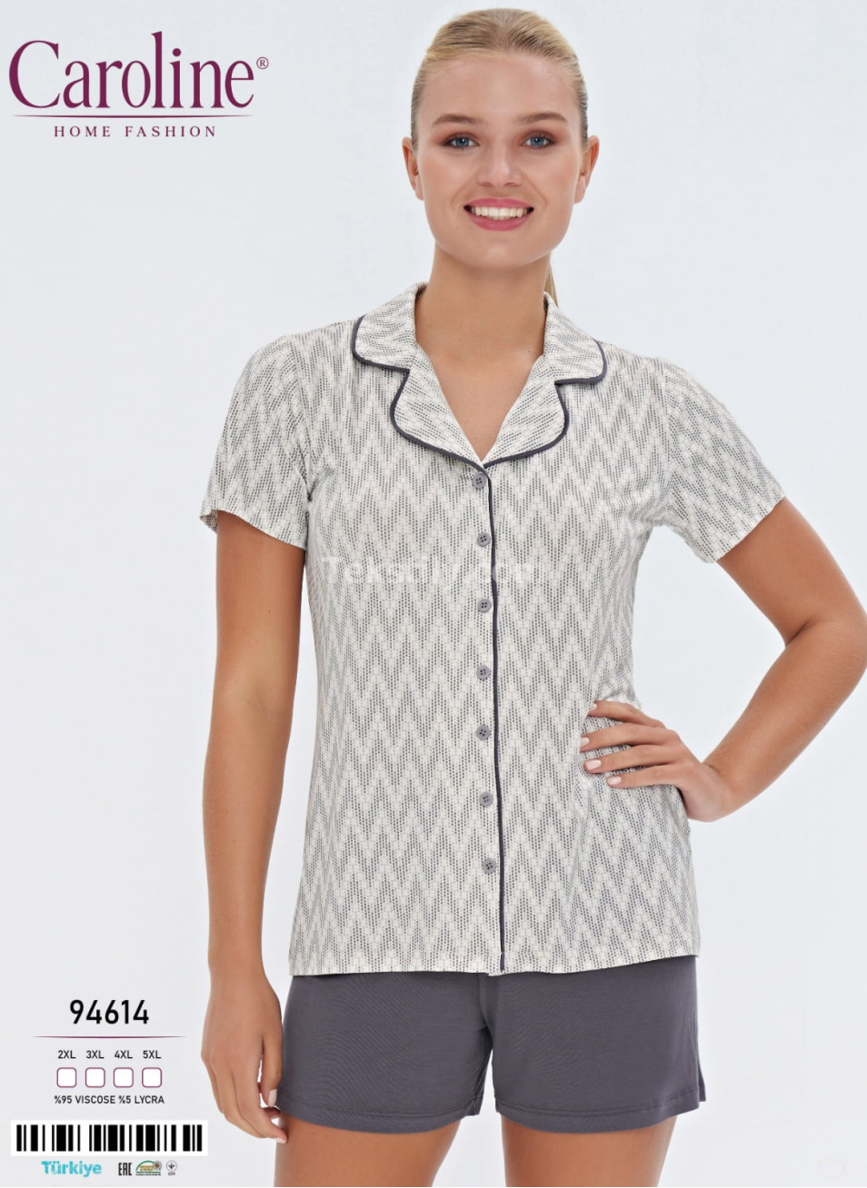 Женский Комплект с Шортами Caroline (2XL+3XL+4XL+5XL)