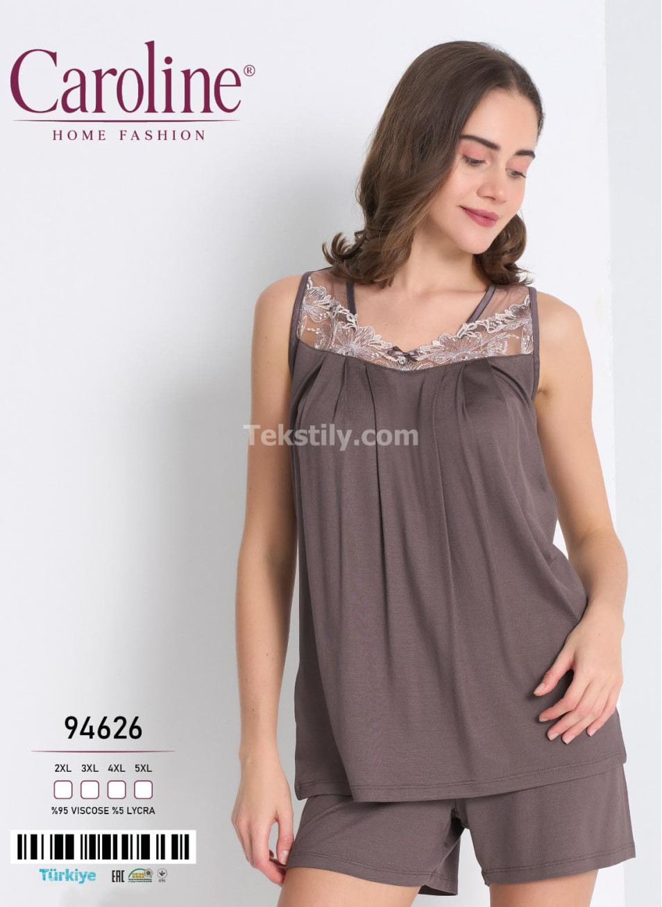 Женский Комплект с Шортами Caroline (2XL+3XL+4XL+5XL)