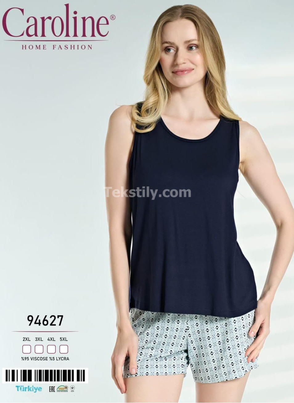 Женский Комплект с Шортами Caroline (2XL+3XL+4XL+5XL)