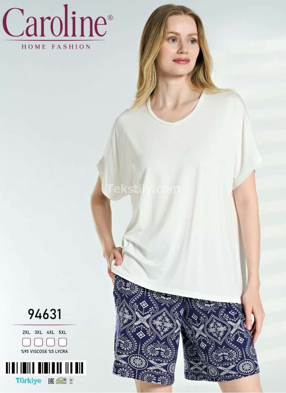 Женский Комплект с Шортами Caroline (2XL+3XL+4XL+5XL)