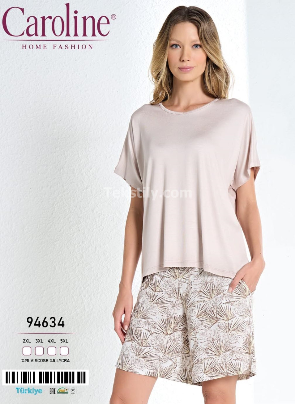 Женский Комплект с Шортами Caroline (2XL+3XL+4XL+5XL)
