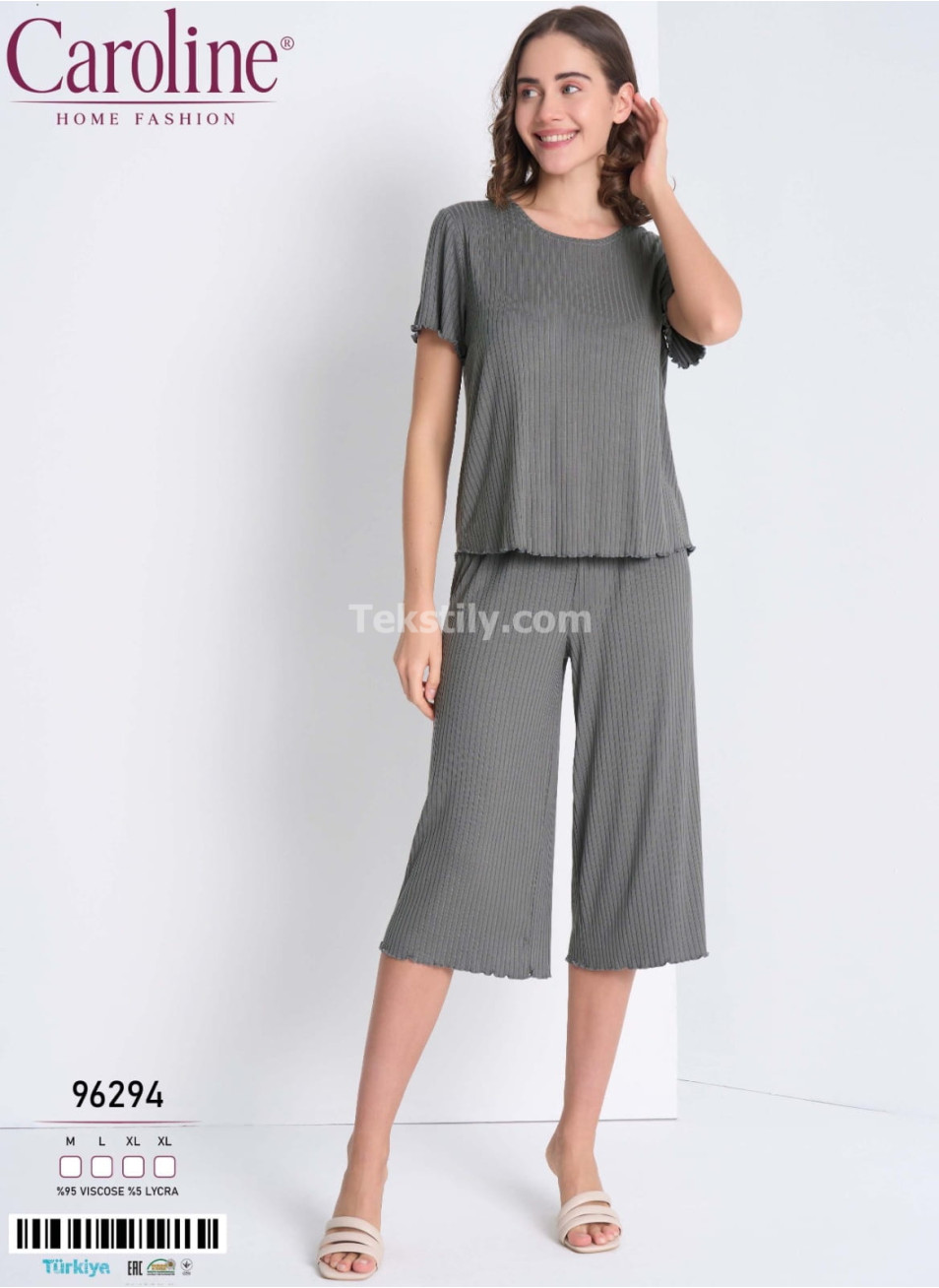 Пижама Женская Комплект с Капри Caroline (M+L+XL+XL)