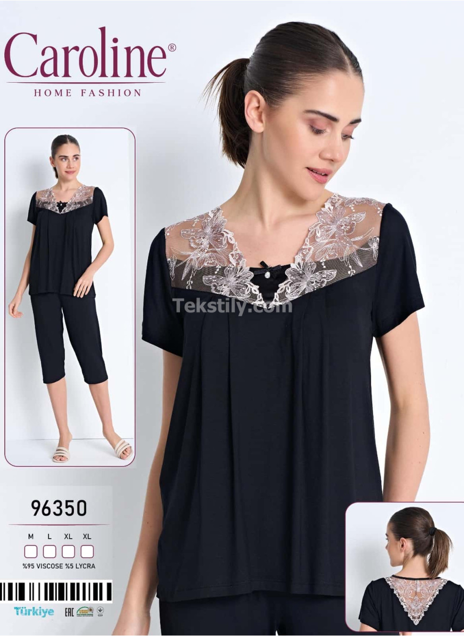 Пижама Женская Комплект с Капри Caroline (M+L+XL+XL)