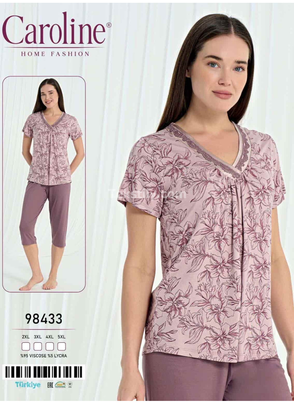 Женский Комплект с Капри Caroline (2XL+3XL+4XL+5XL)