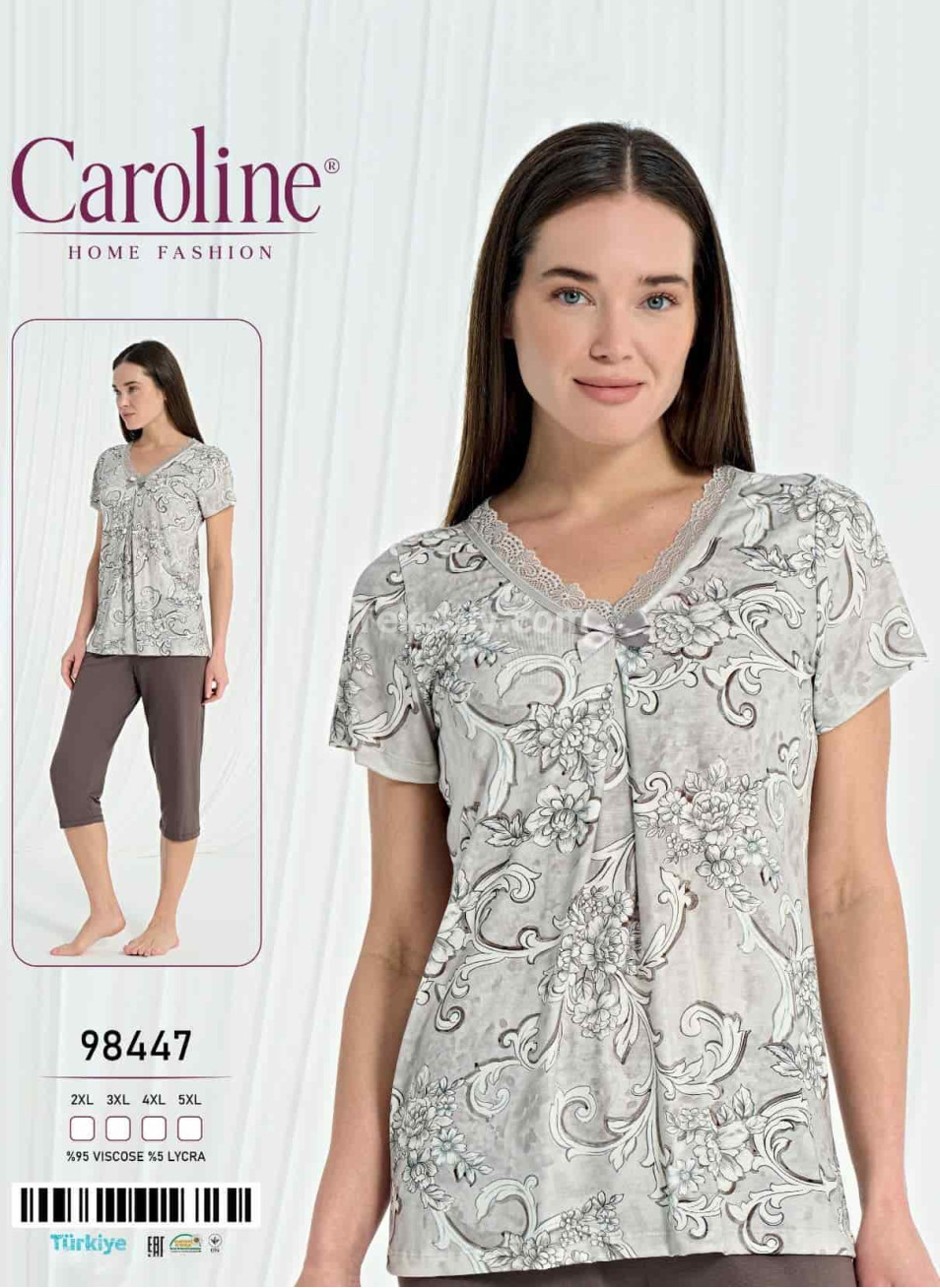 Женский Комплект с Капри Caroline (2XL+3XL+4XL+5XL)