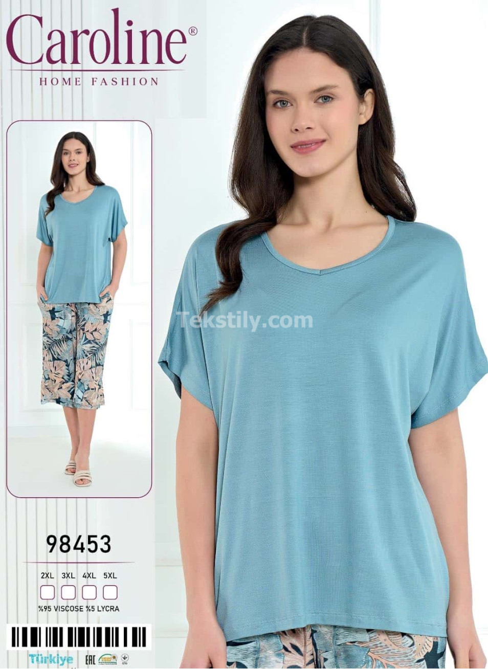 Женский Комплект с Капри Caroline (2XL+3XL+4XL+5XL)
