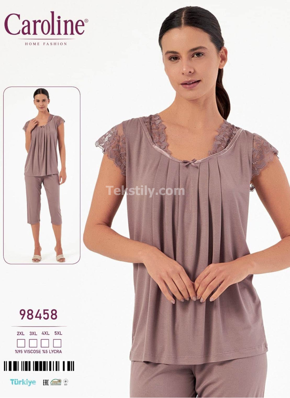 Женский Комплект с Капри Caroline (2XL+3XL+4XL+5XL)