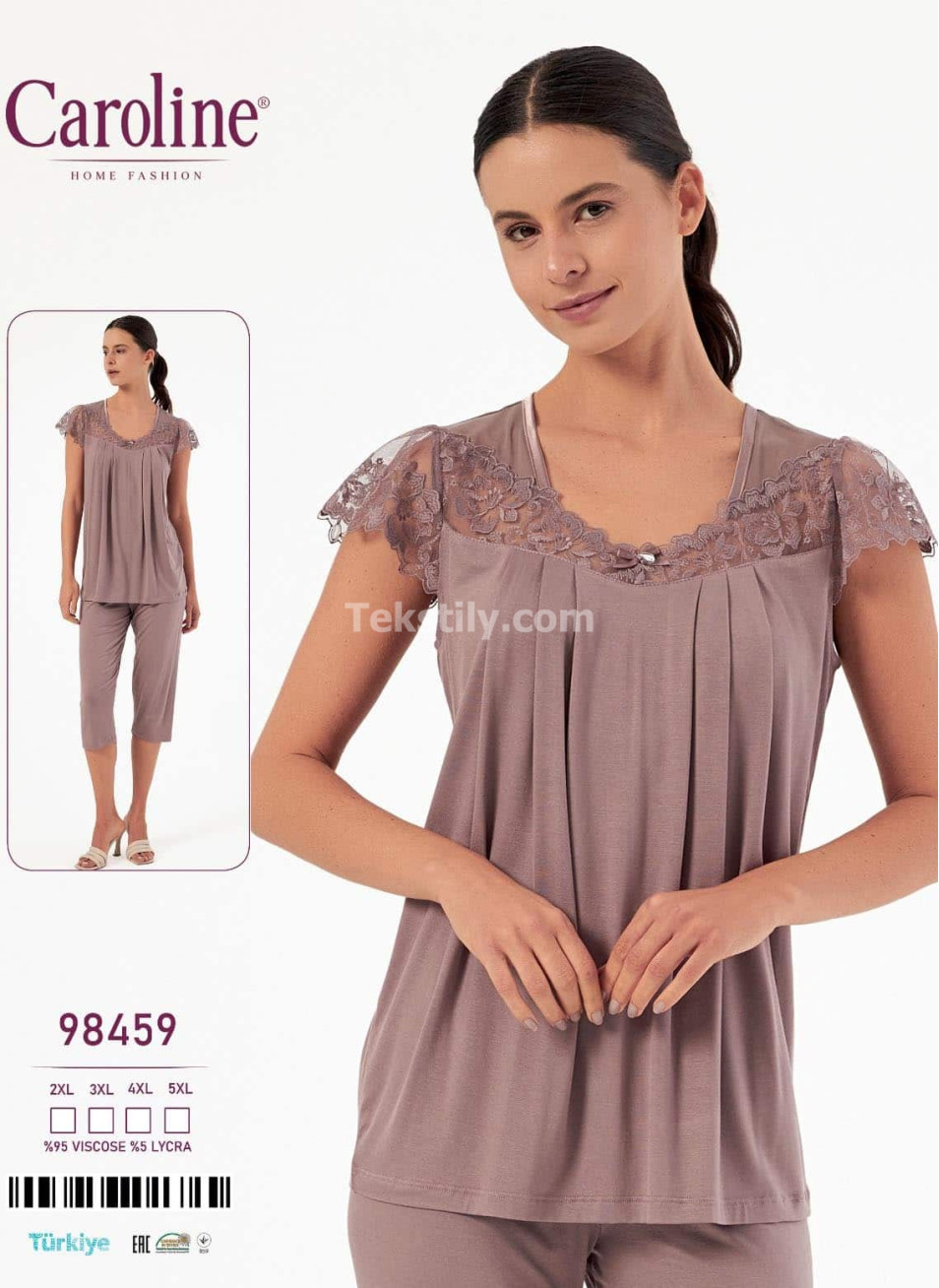 Женский Комплект с Капри Caroline (2XL+3XL+4XL+5XL)