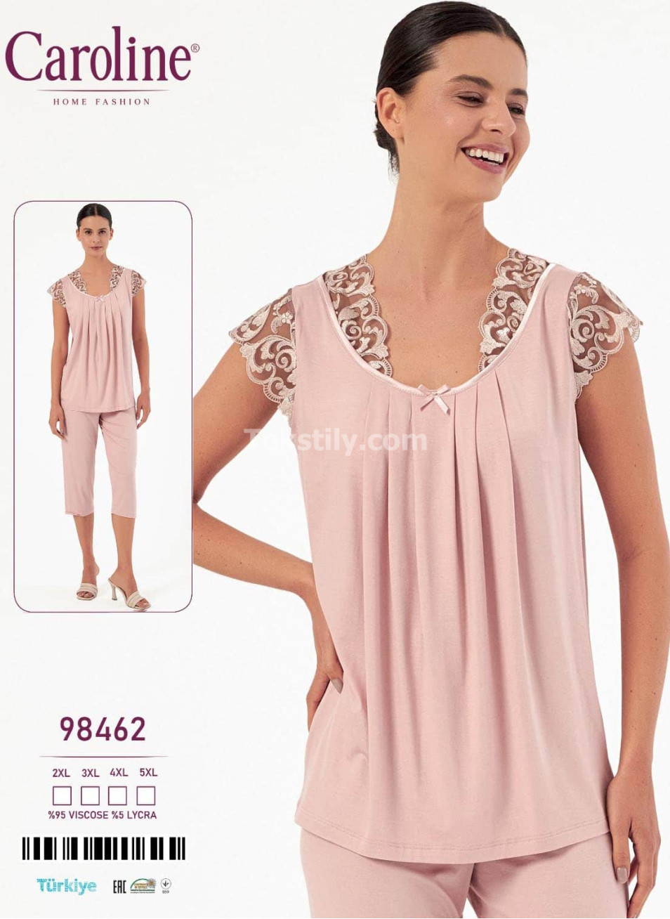 Женский Комплект с Капри Caroline (2XL+3XL+4XL+5XL)