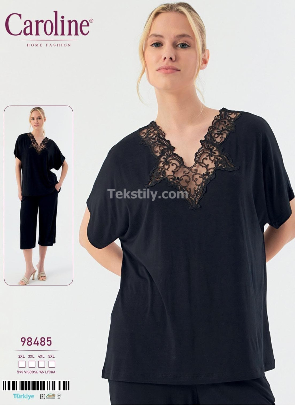 Женский Комплект с Капри Caroline (2XL+3XL+4XL+5XL)