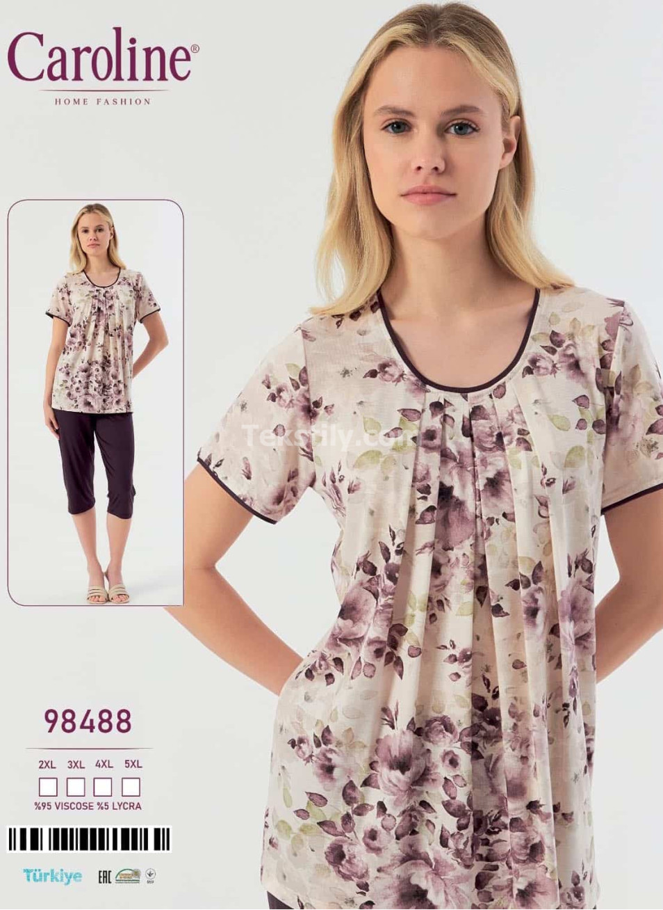 Женский Комплект с Капри Caroline (2XL+3XL+4XL+5XL)