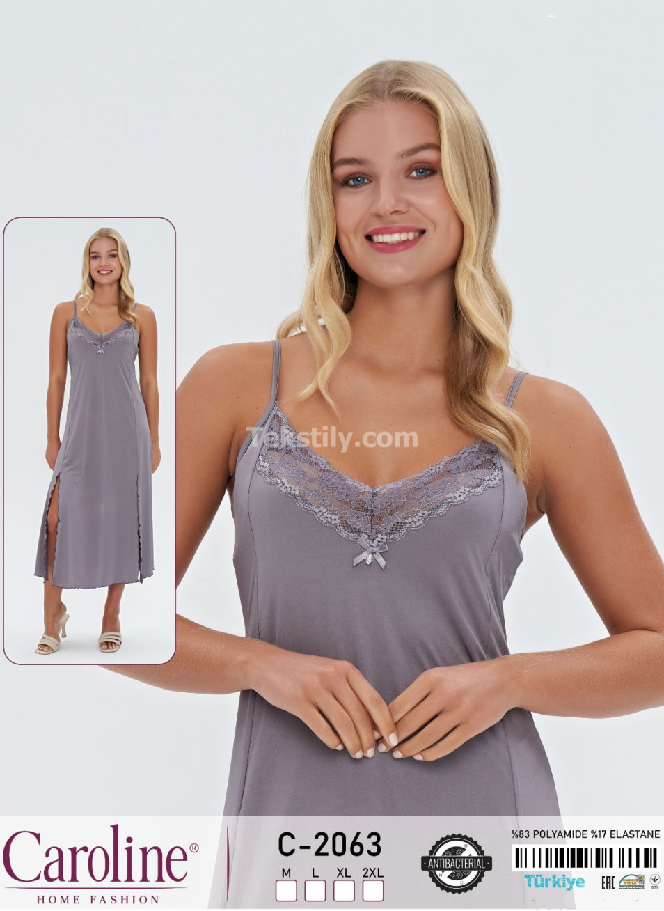 Ночная Женская Сорочка Caroline (M+L+XL+2XL)