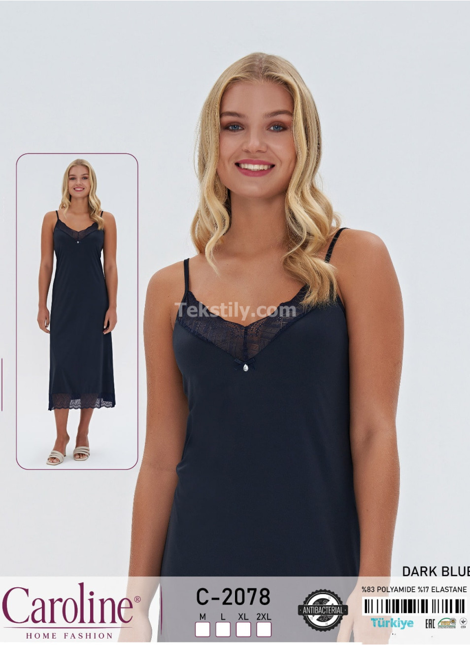 Ночная Женская Сорочка Caroline (M+L+XL+2XL)