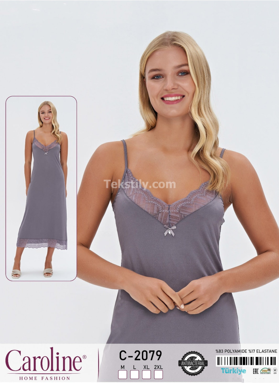 Ночная Женская Сорочка Caroline (M+L+XL+2XL)