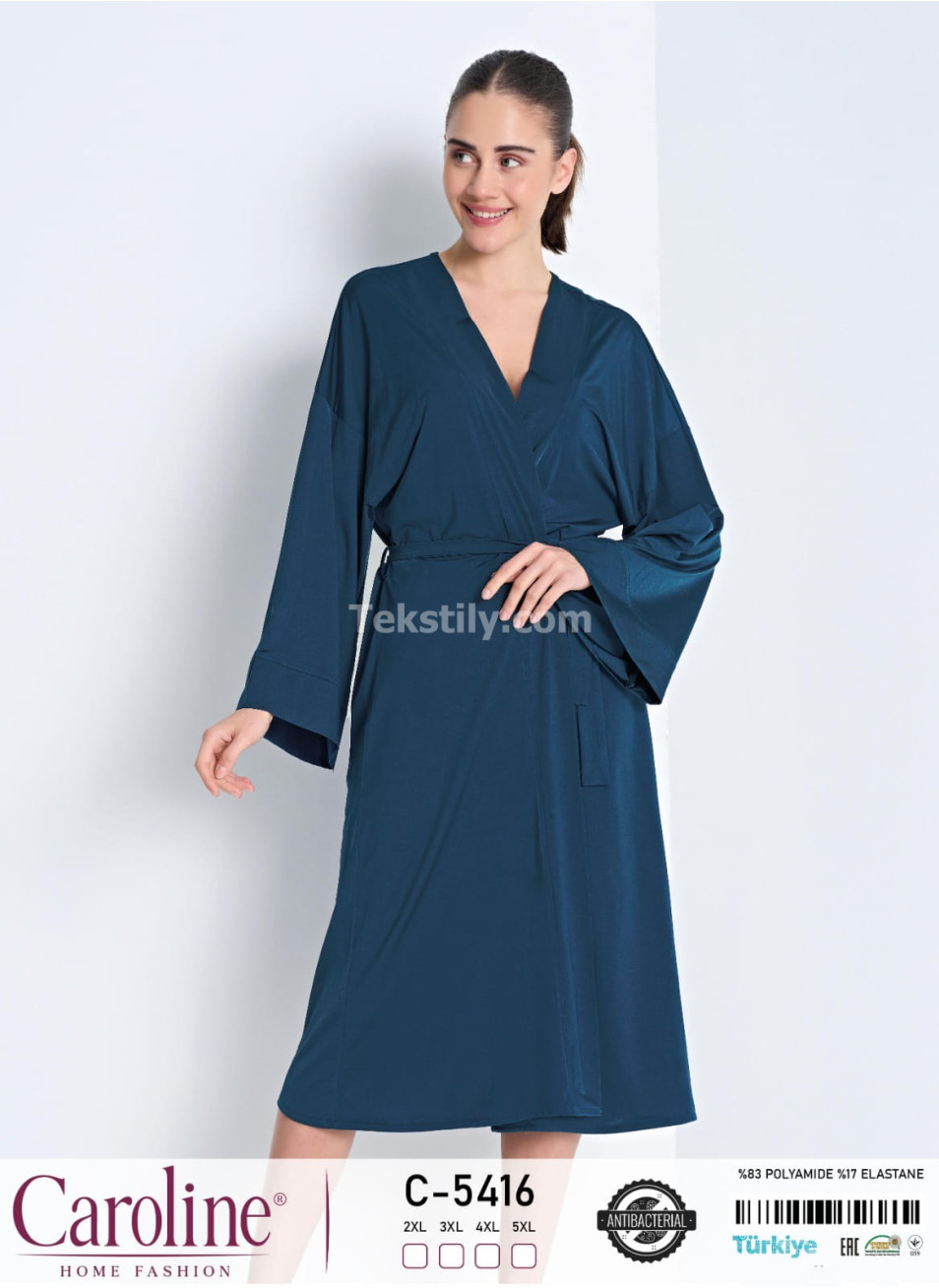 Женский домашний халат Caroline (2XL+3XL+4XL+5XL)