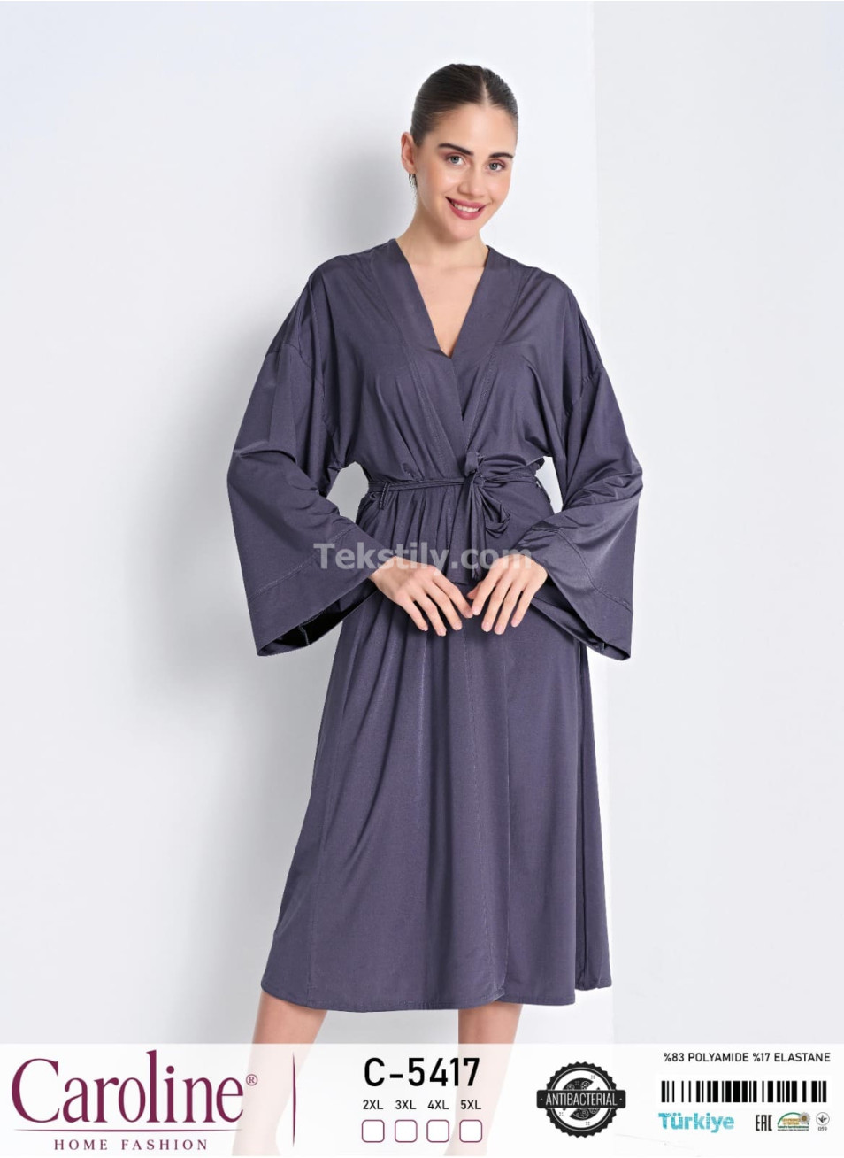 Женский домашний халат Caroline (2XL+3XL+4XL+5XL)
