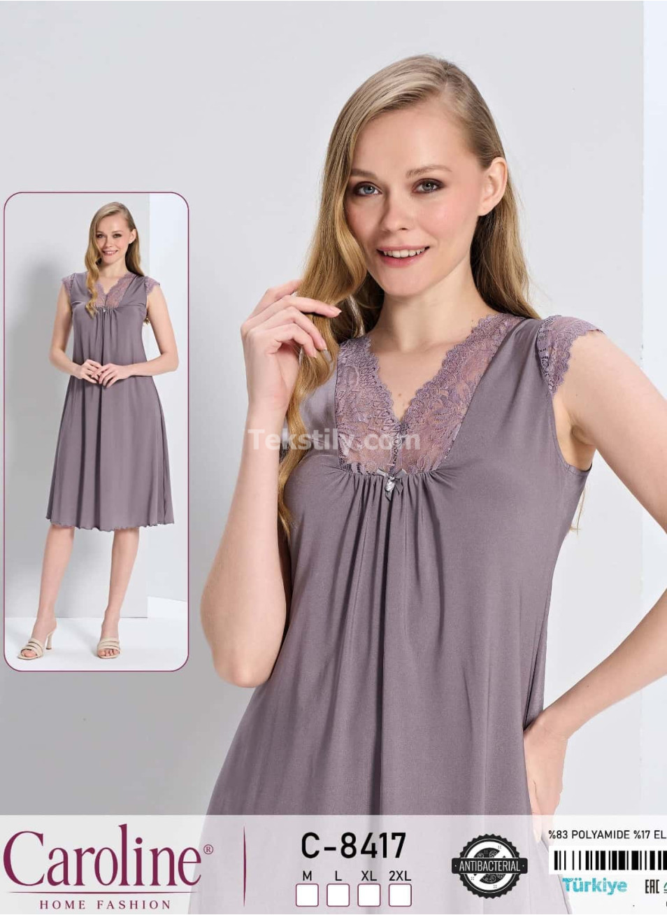 Ночная Женская Сорочка Caroline (M+L+XL+2XL)