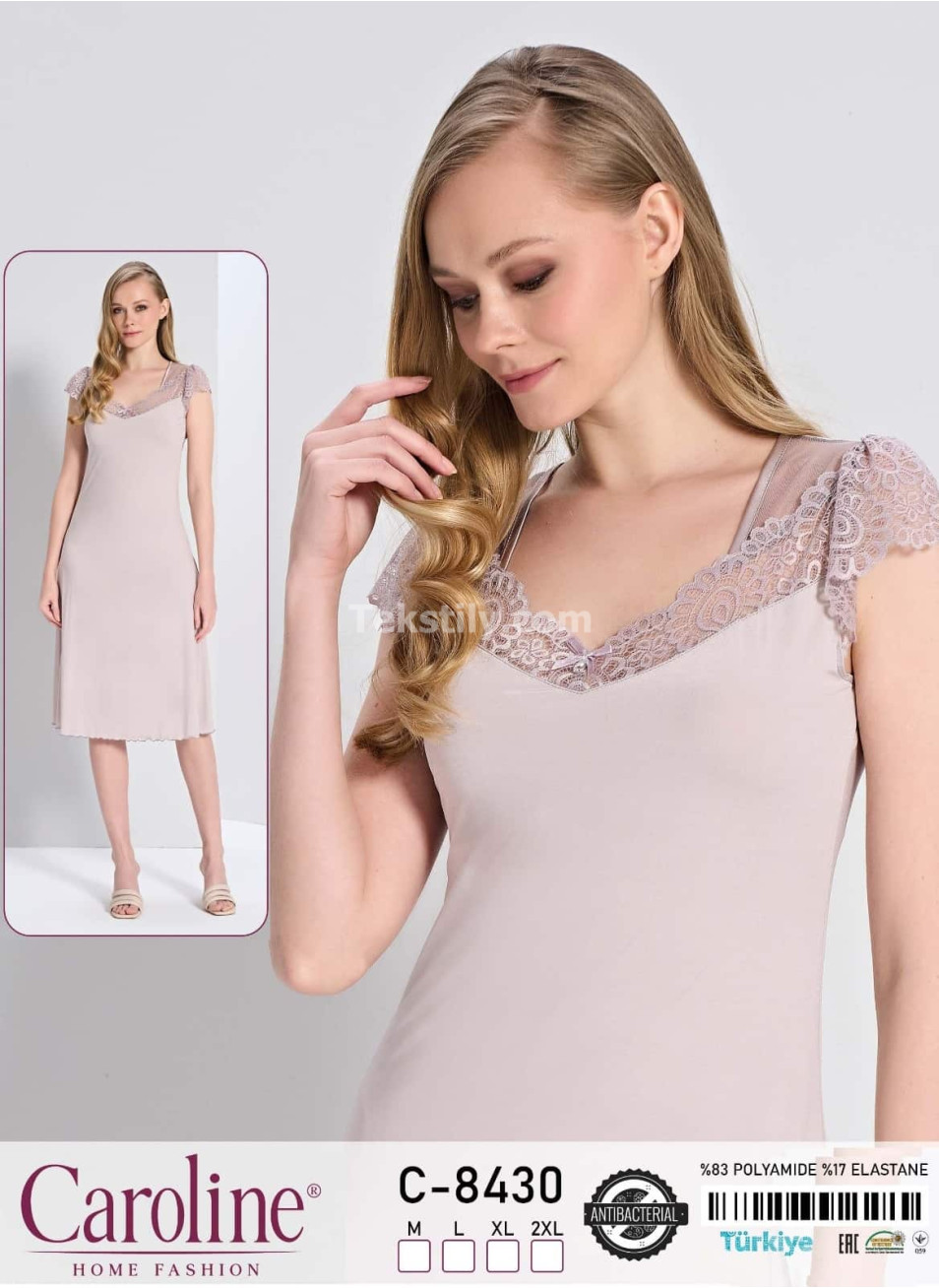 Женская Ночная Сорочка Caroline (M+L+XL+2XL)