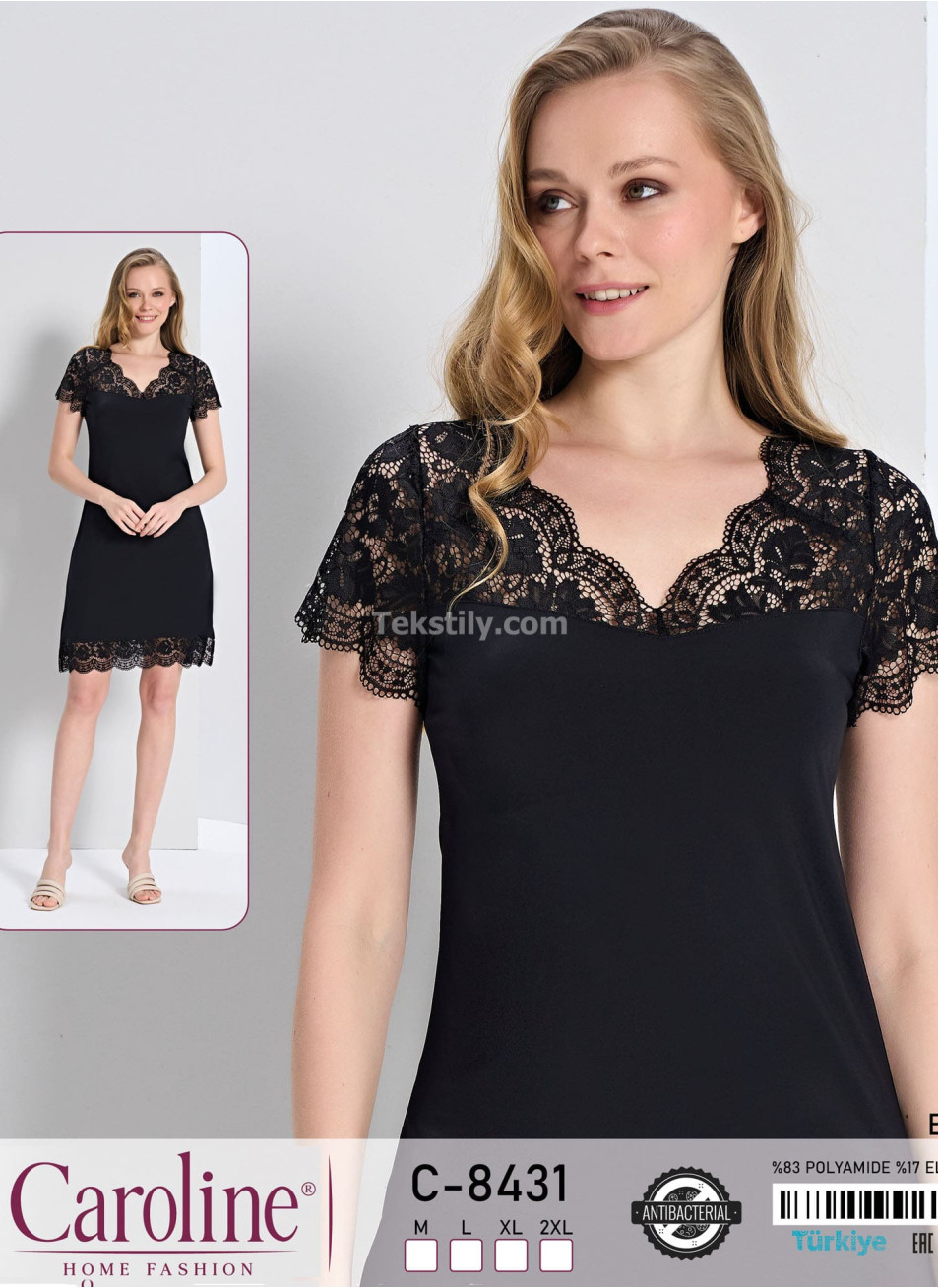 Женская Ночная Сорочка Caroline (M+L+XL+2XL)