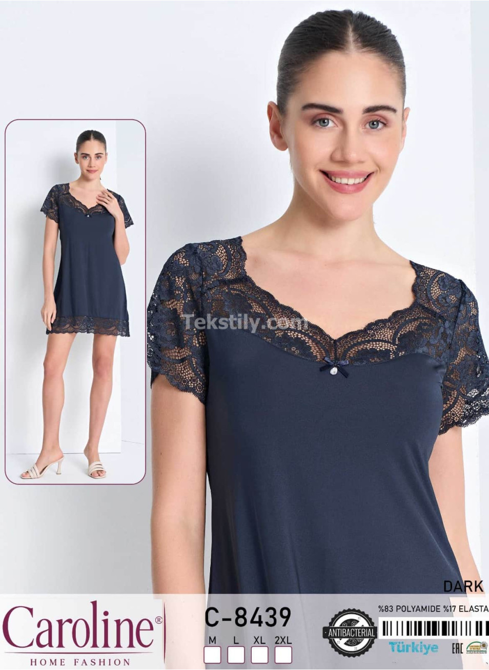 Женская Ночная Сорочка Caroline (M+L+XL+2XL)