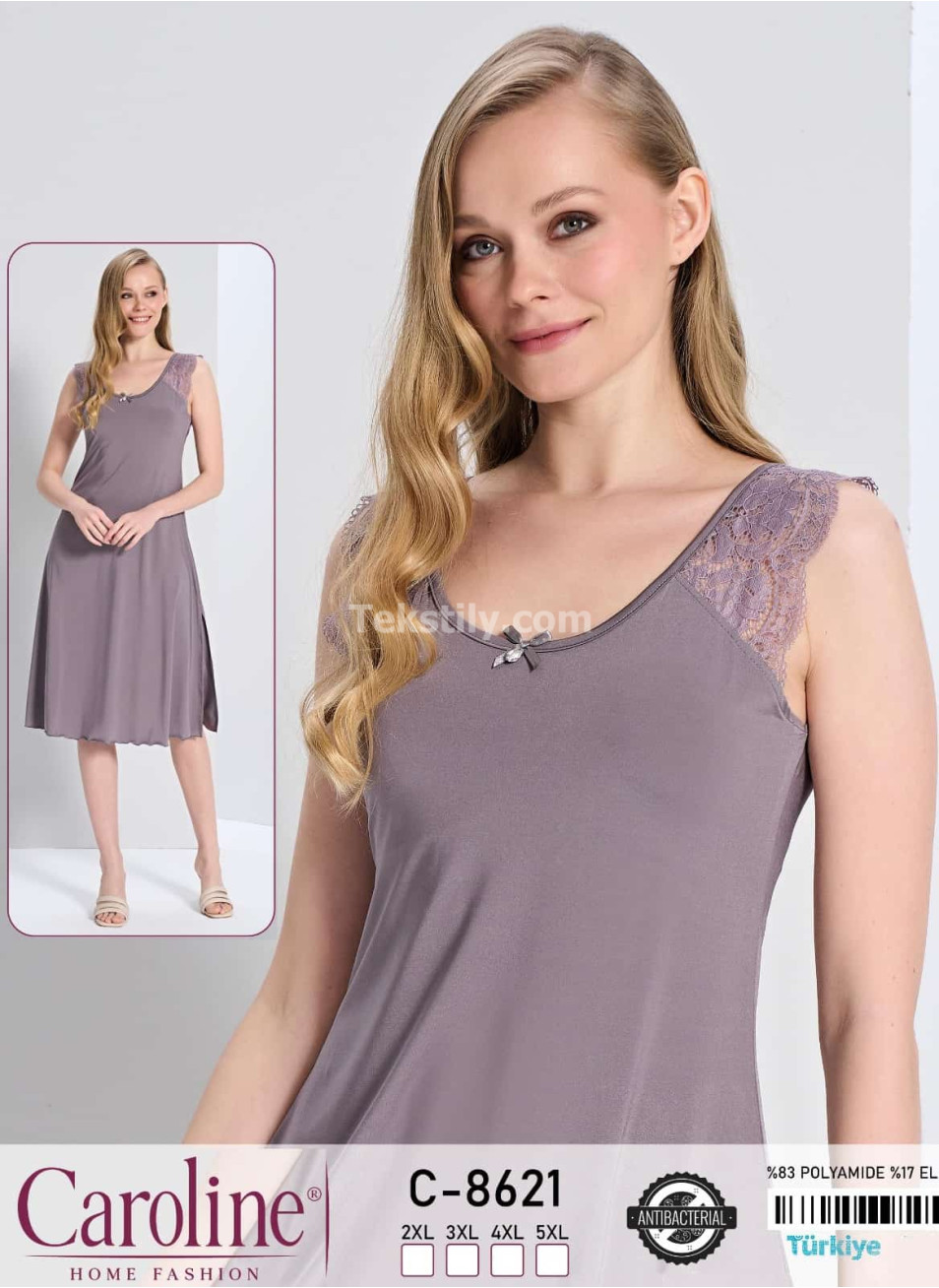Женская Ночная Сорочка Caroline (2XL+3XL+4XL+5XL)