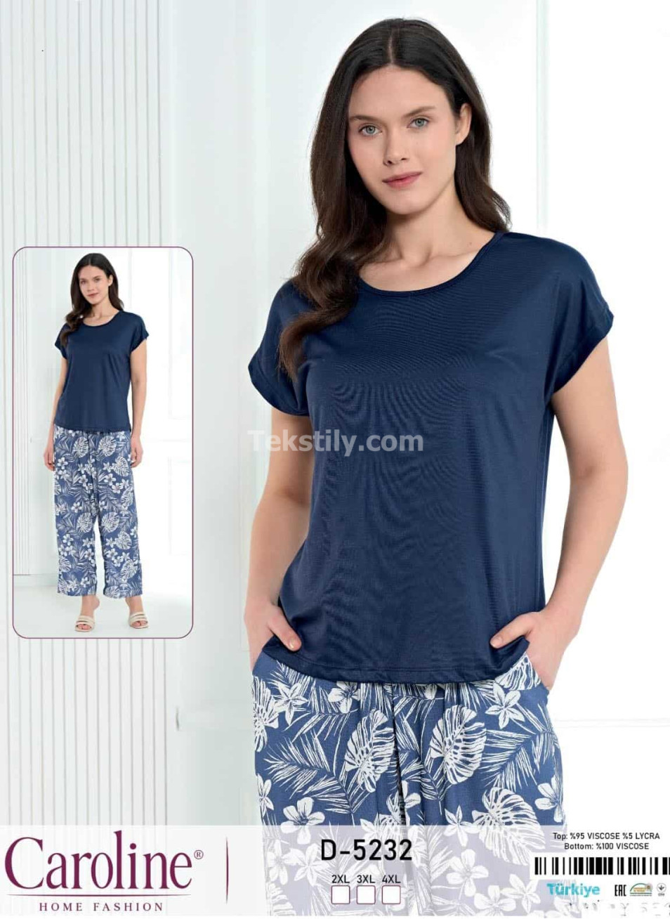Женская Пижамa Caroline (2XL+3XL+4XL)