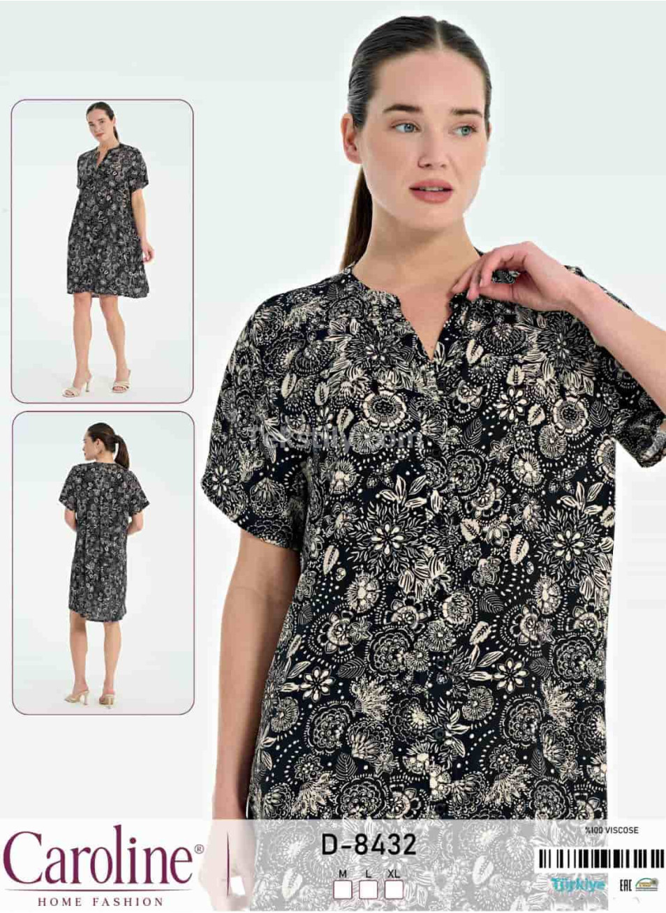 Женский домашний халат Caroline (M+L+XL)
