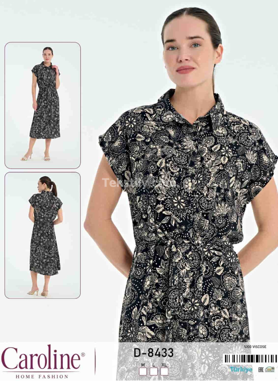 Женский домашний халат Caroline (M+L+XL)