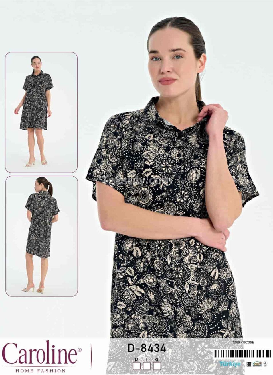 Женский домашний халат Caroline (M+L+XL)