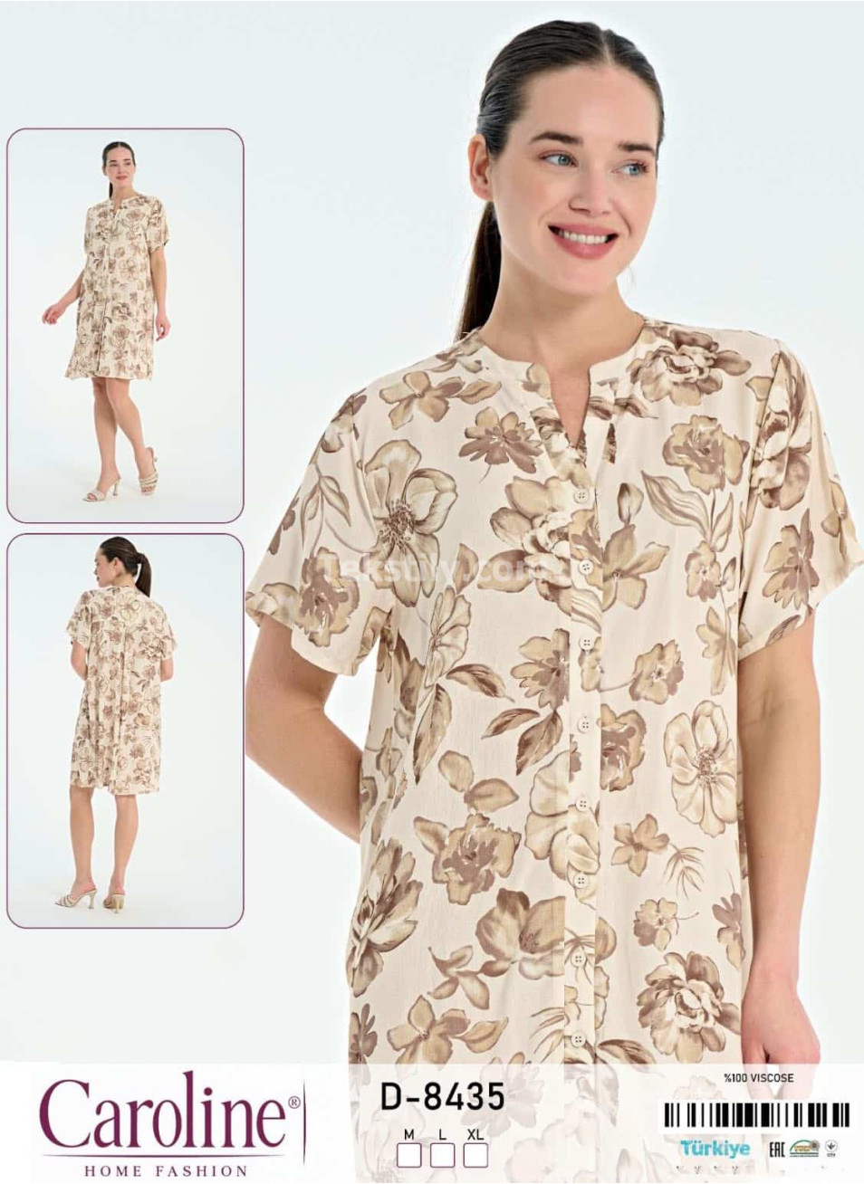 Женское домашнее платье Caroline (M+L+XL)