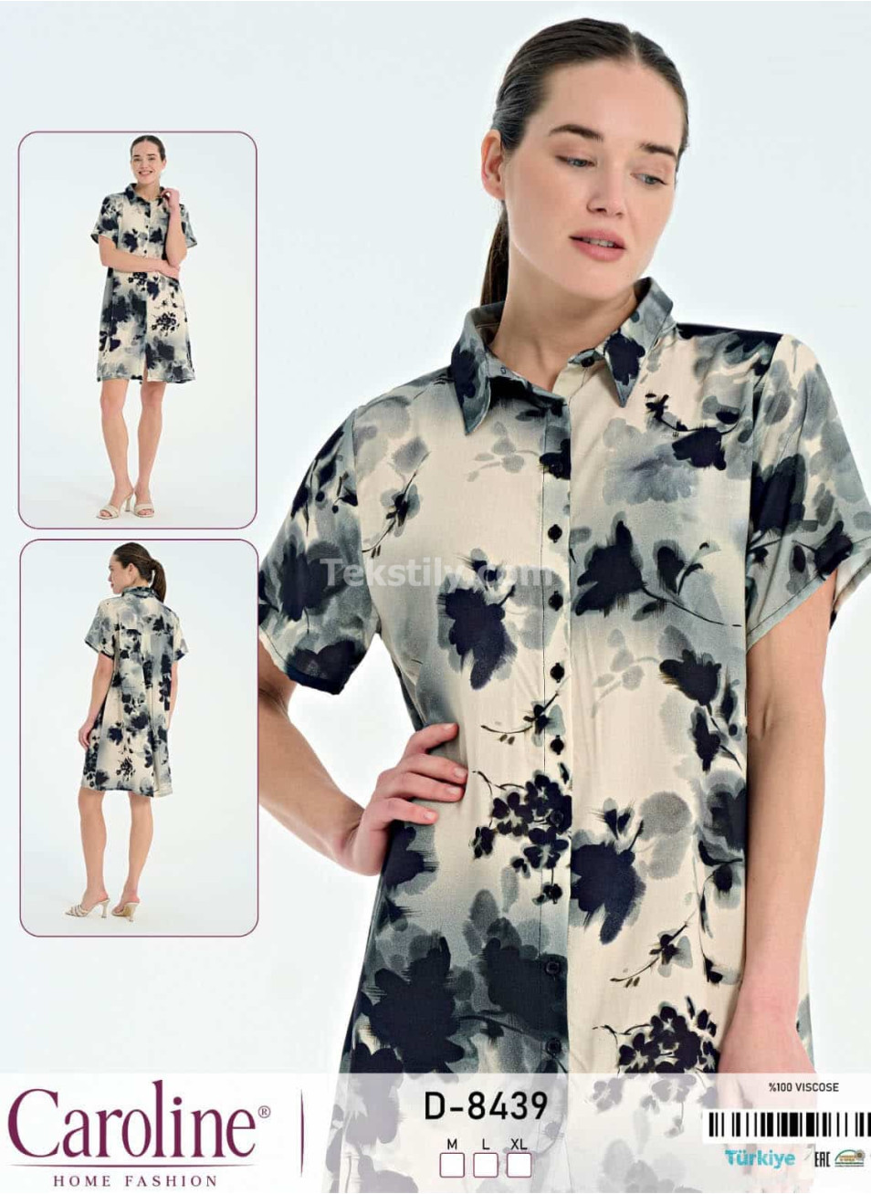 Женский домашний халат Caroline (M+L+XL)