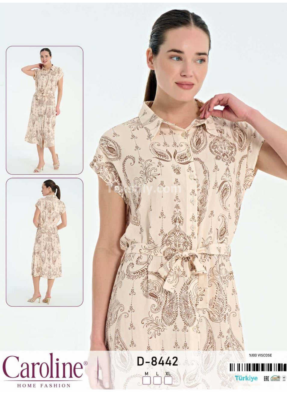 Женский домашний халат Caroline (M+L+XL)