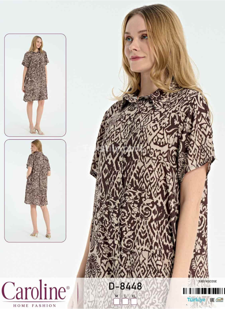 Женский домашний халат Caroline (M+L+XL)