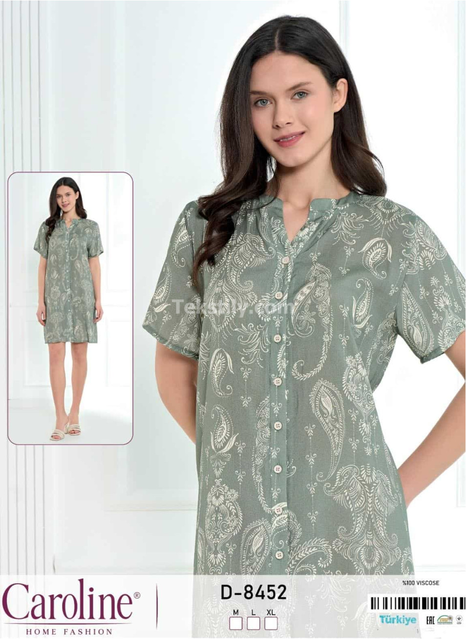 Женский домашний халат Caroline (M+L+XL)