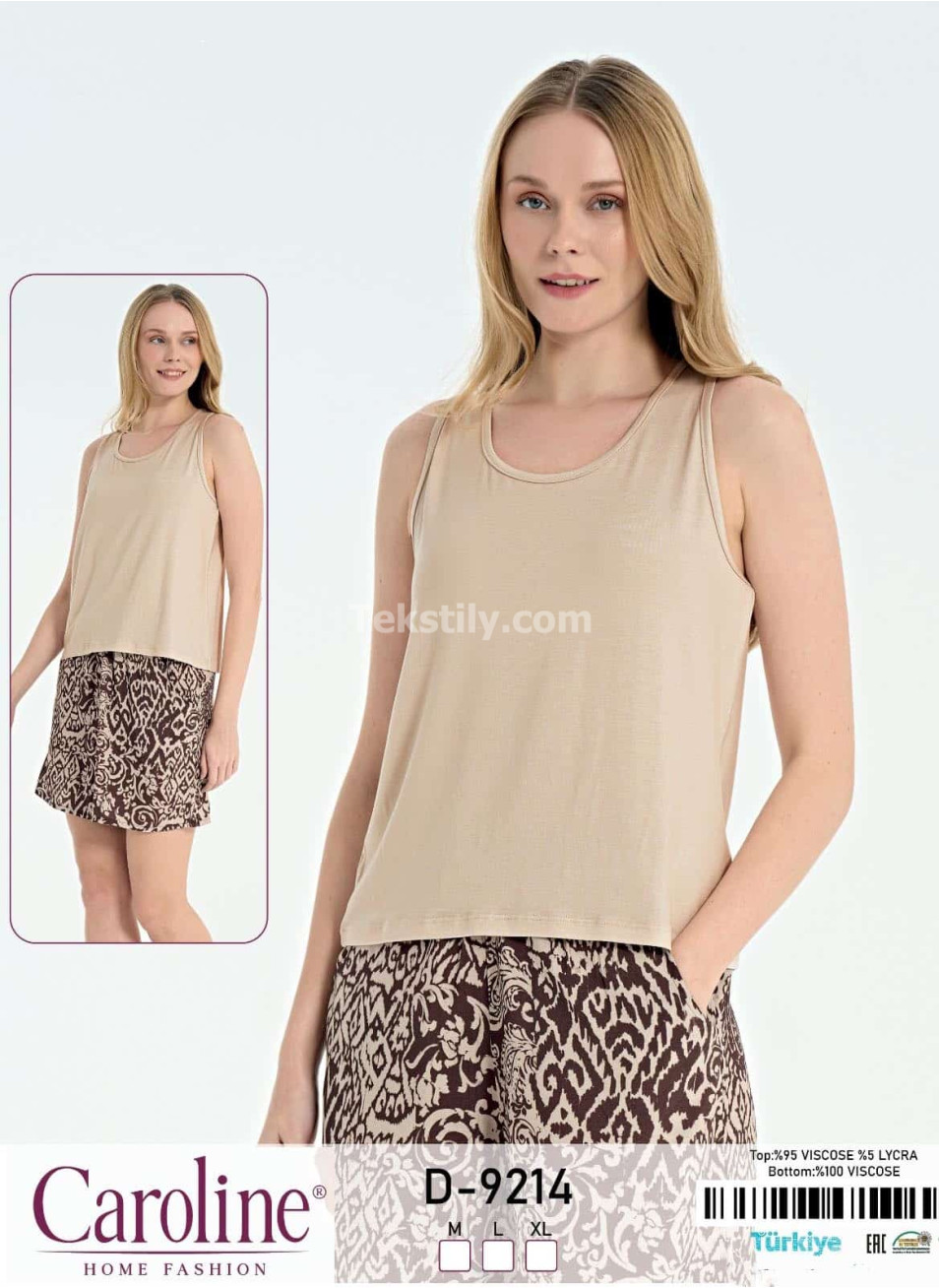 Женский Комплект с Шортами Caroline (M+L+XL) 