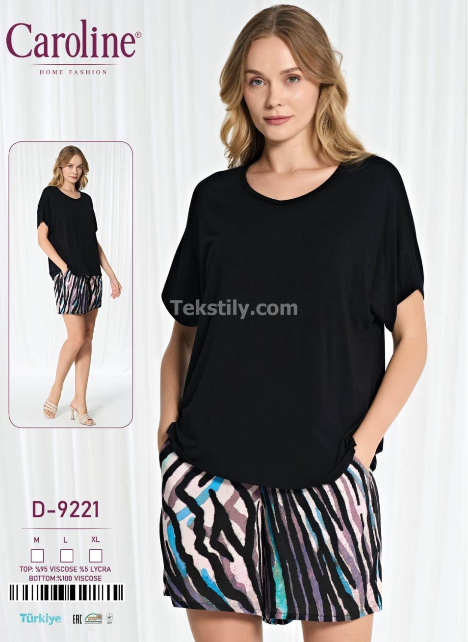 Женский Комплект с Шортами Caroline (M+L+XL) 