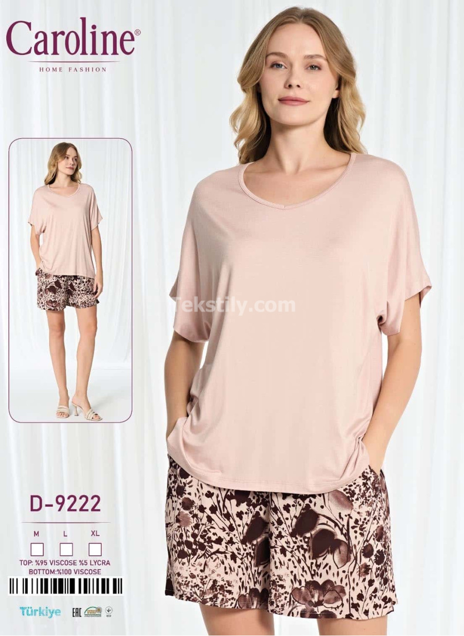 Женский Комплект с Шортами Caroline (M+L+XL) 