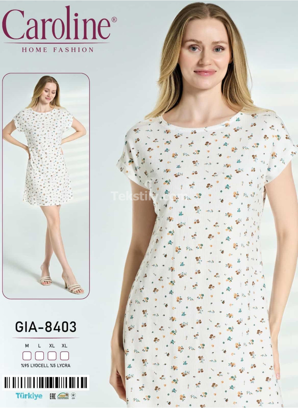 Женская Ночная Сорочка Caroline (M+L+XL+XL)