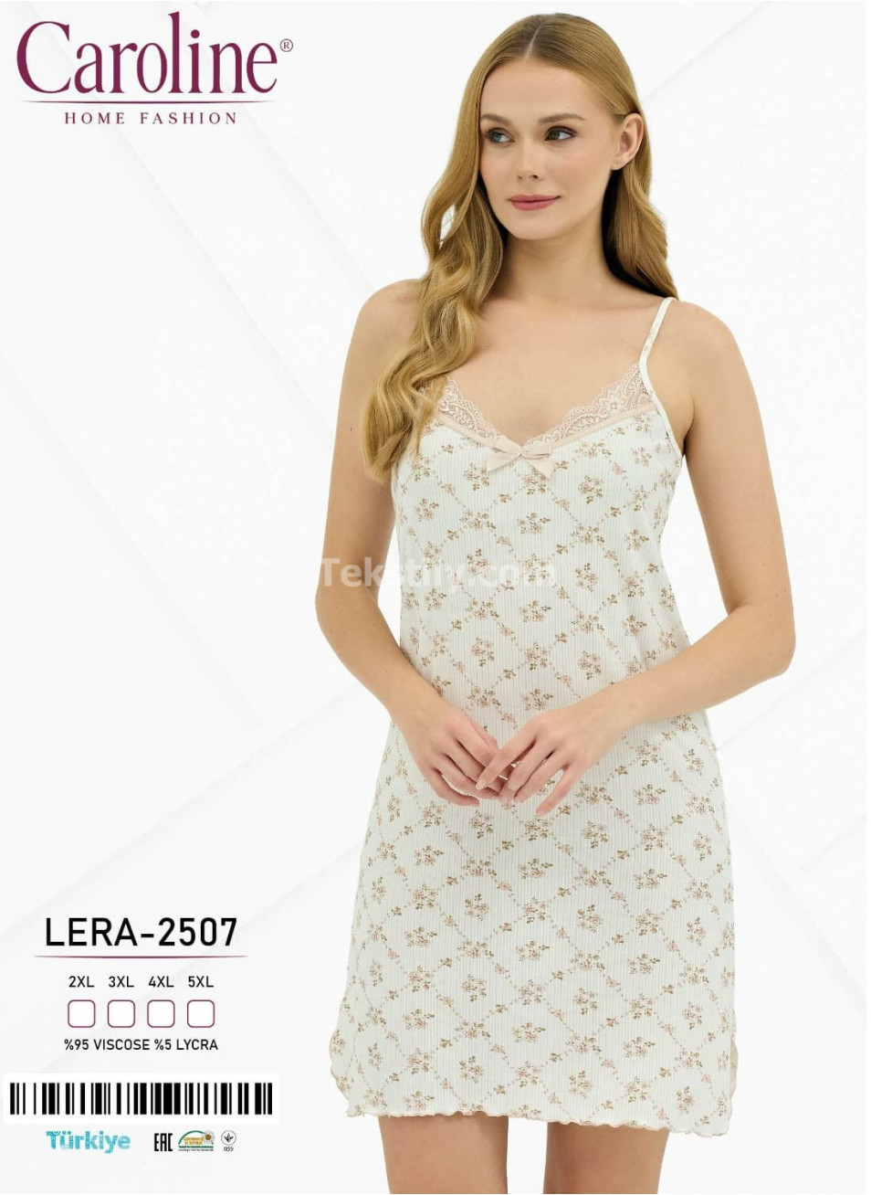 Женская Ночная Сорочка Caroline (2XL+3XL+4XL+5XL)