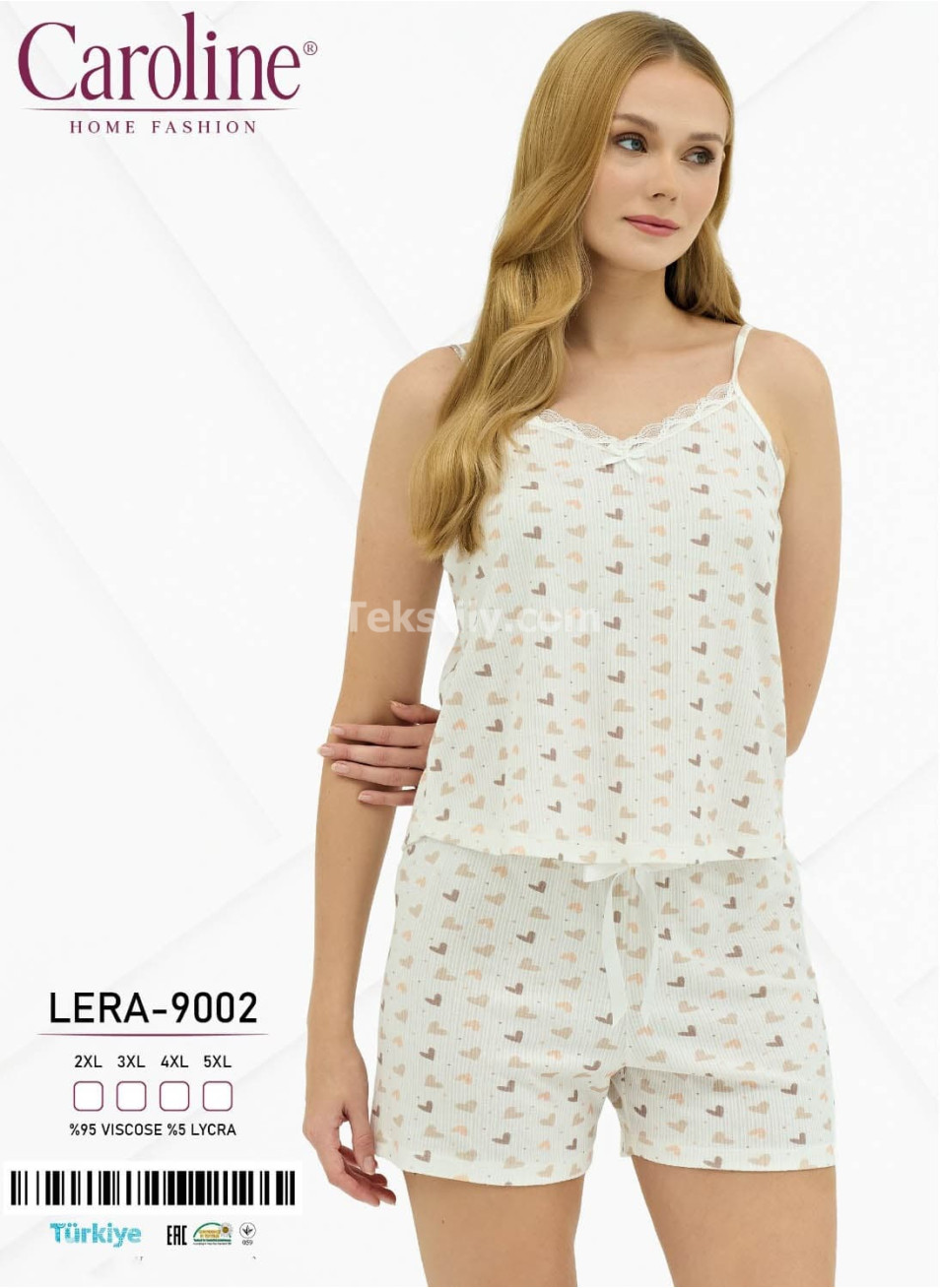 Женский Комплект с Шортами Caroline (2XL+3XL+4XL+5XL)
