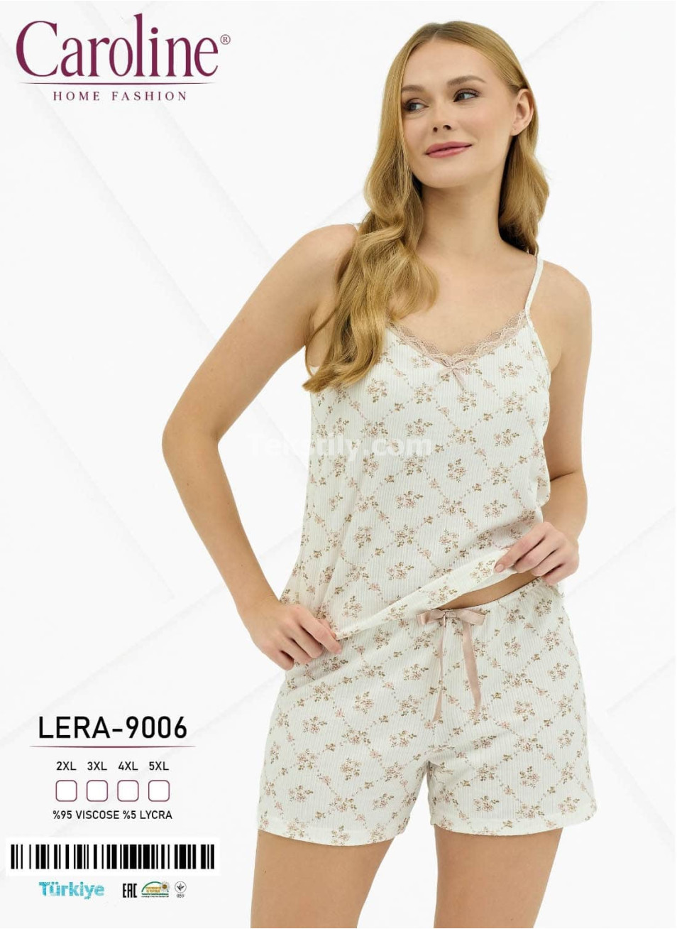 Женский Комплект с Шортами Caroline (2XL+3XL+4XL+5XL)