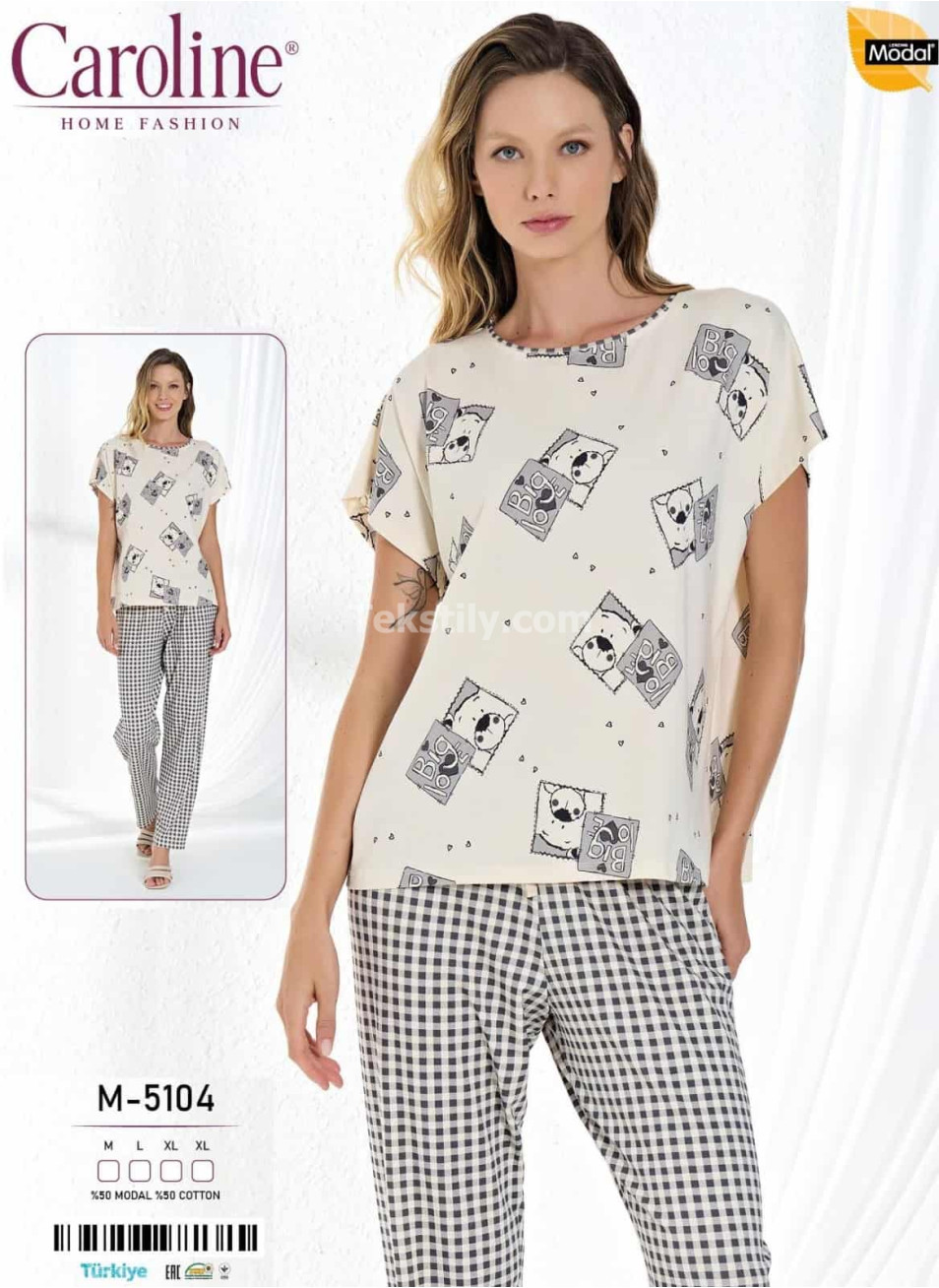 Женская Пижамa Caroline (M+L+XL+XL) 