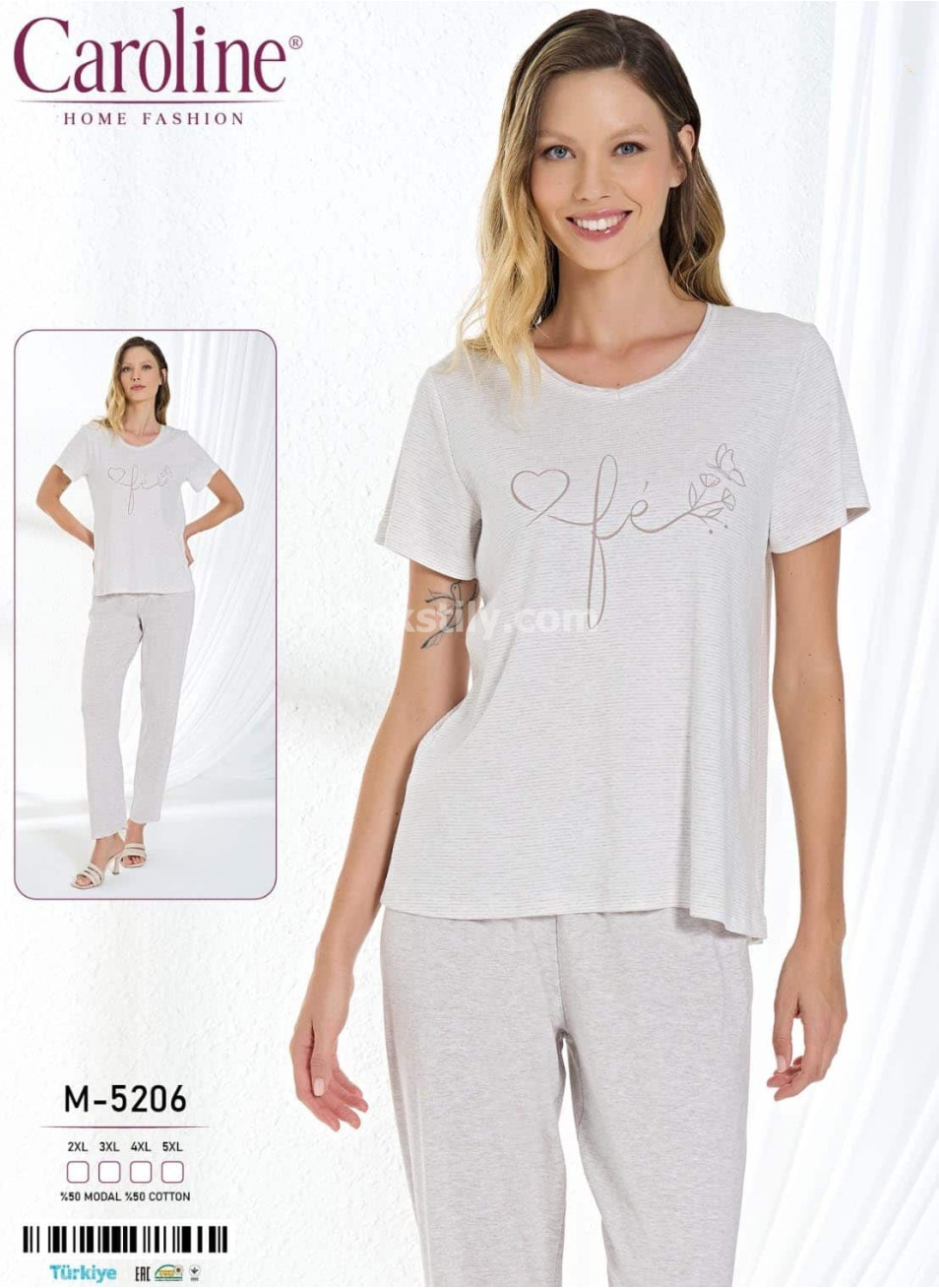 Женская Пижамa Caroline (2XL+3XL+4XL+5XL) 