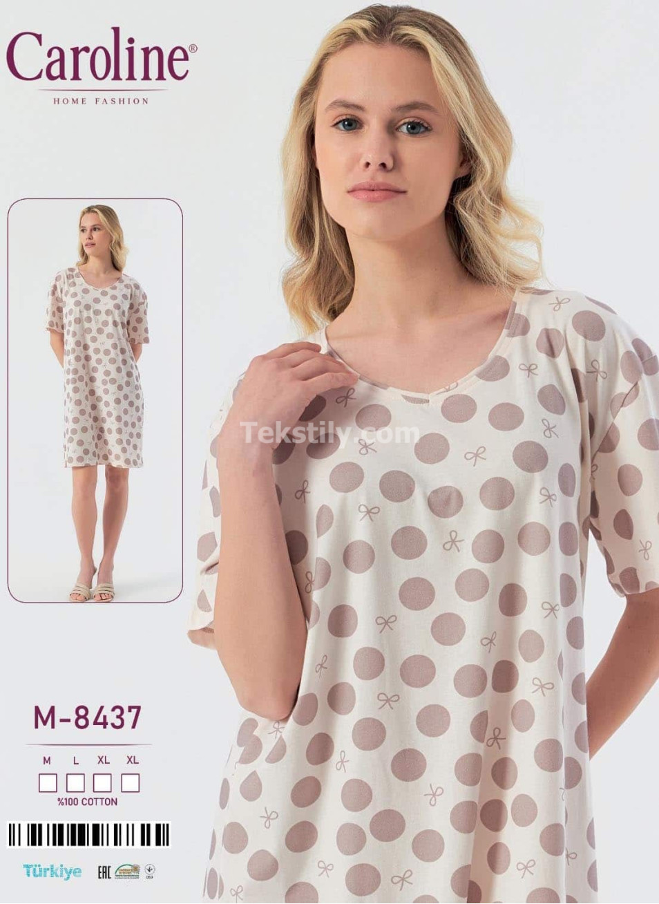 Женская Ночная Сорочка Caroline (M+L+XL+XL)