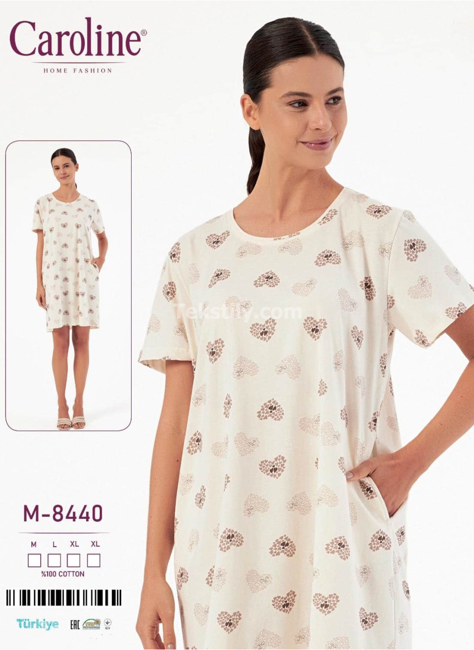 Женская Ночная Сорочка Caroline (M+L+XL+XL)