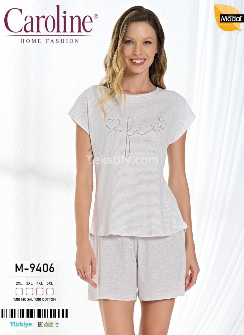 Женский Комплект с Шортами Caroline (2XL+3XL+4XL+5XL)