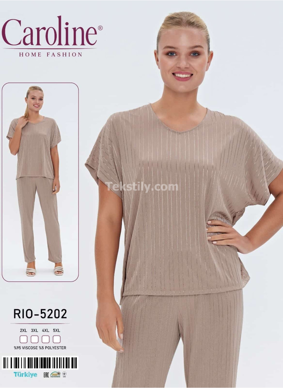 Женская Пижамa Caroline (2XL+3XL+4XL+5XL) 